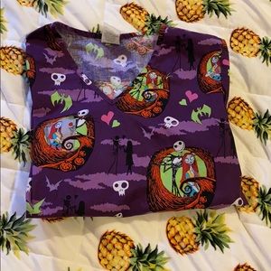 Nightmare Before Christmas scrub top!
